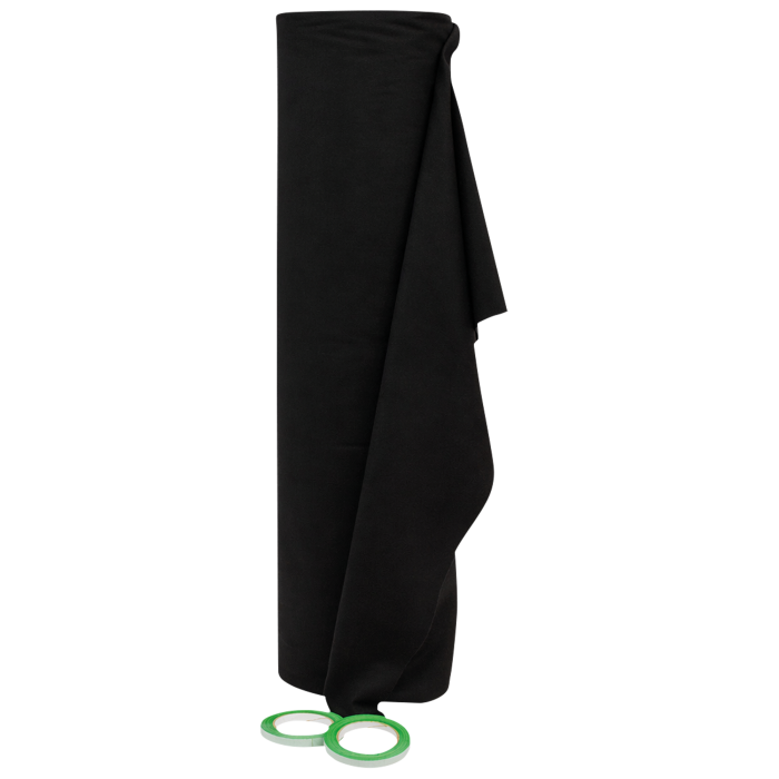 Deko Molton 160 g/m² Rol Zwart – 1,0 x 30 m Podiumrok