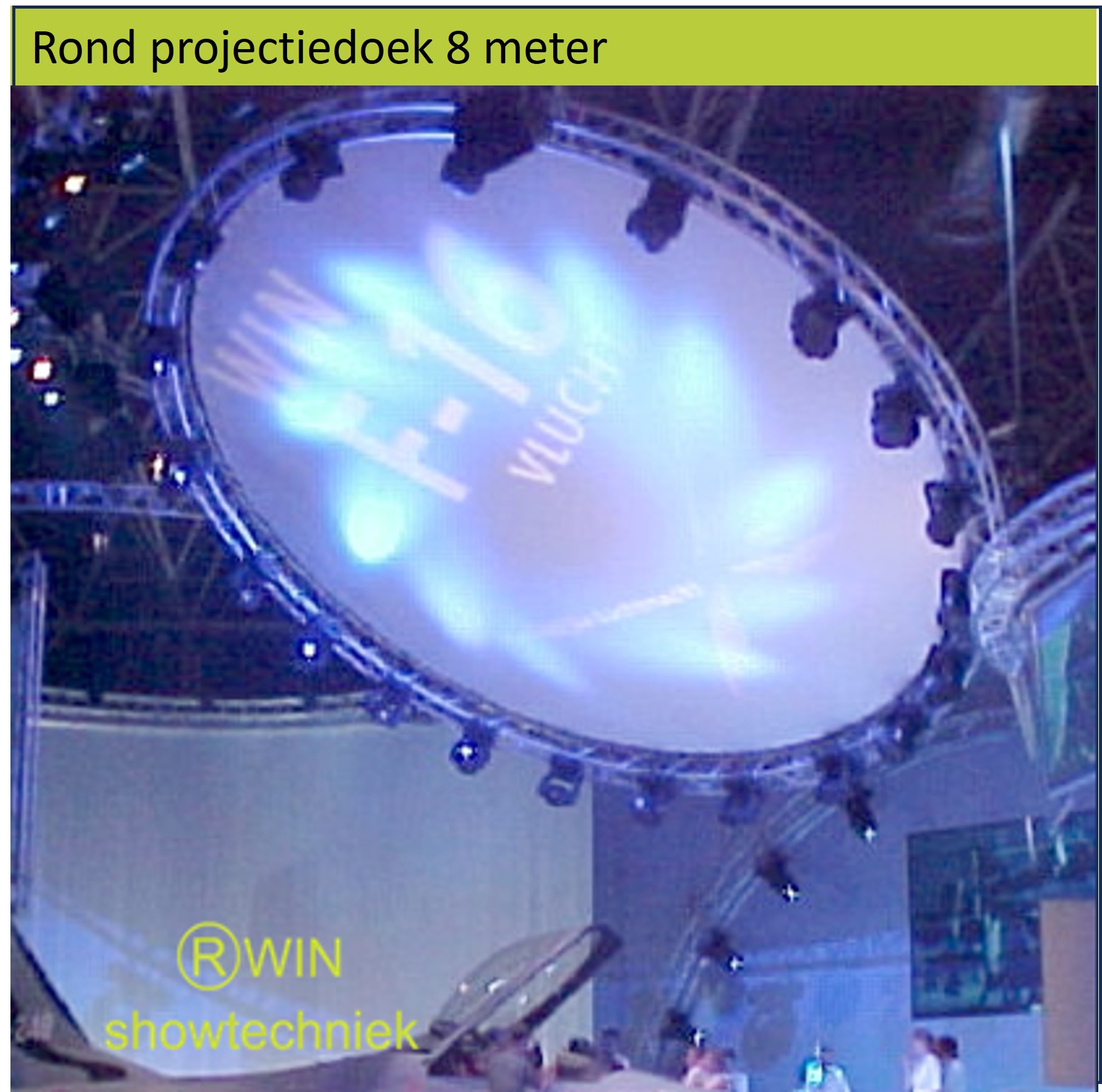Rond projectiedoek voor 5 meter cirkel