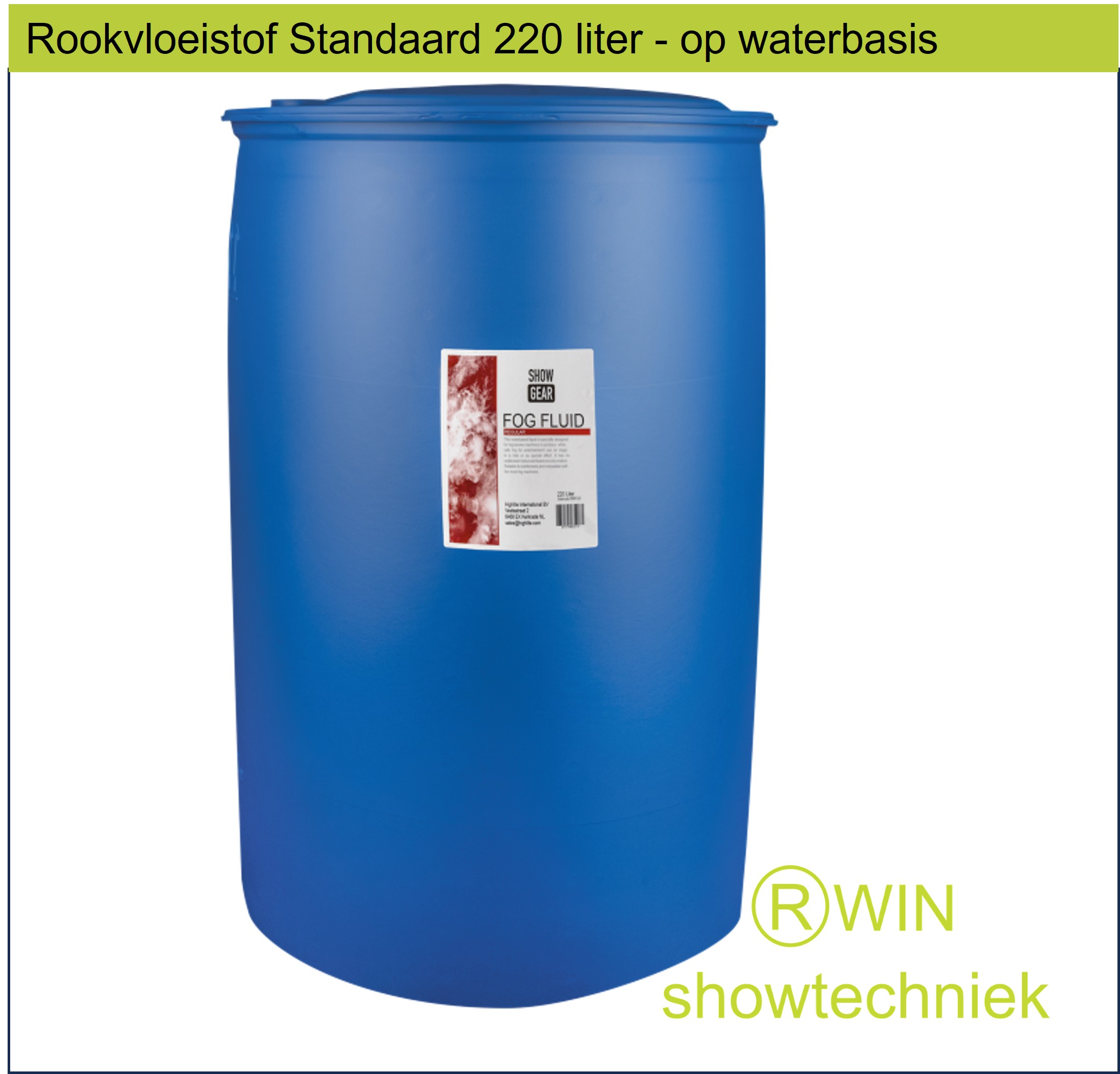 Rookvloeistof 220 liter op waterbasis Standaard