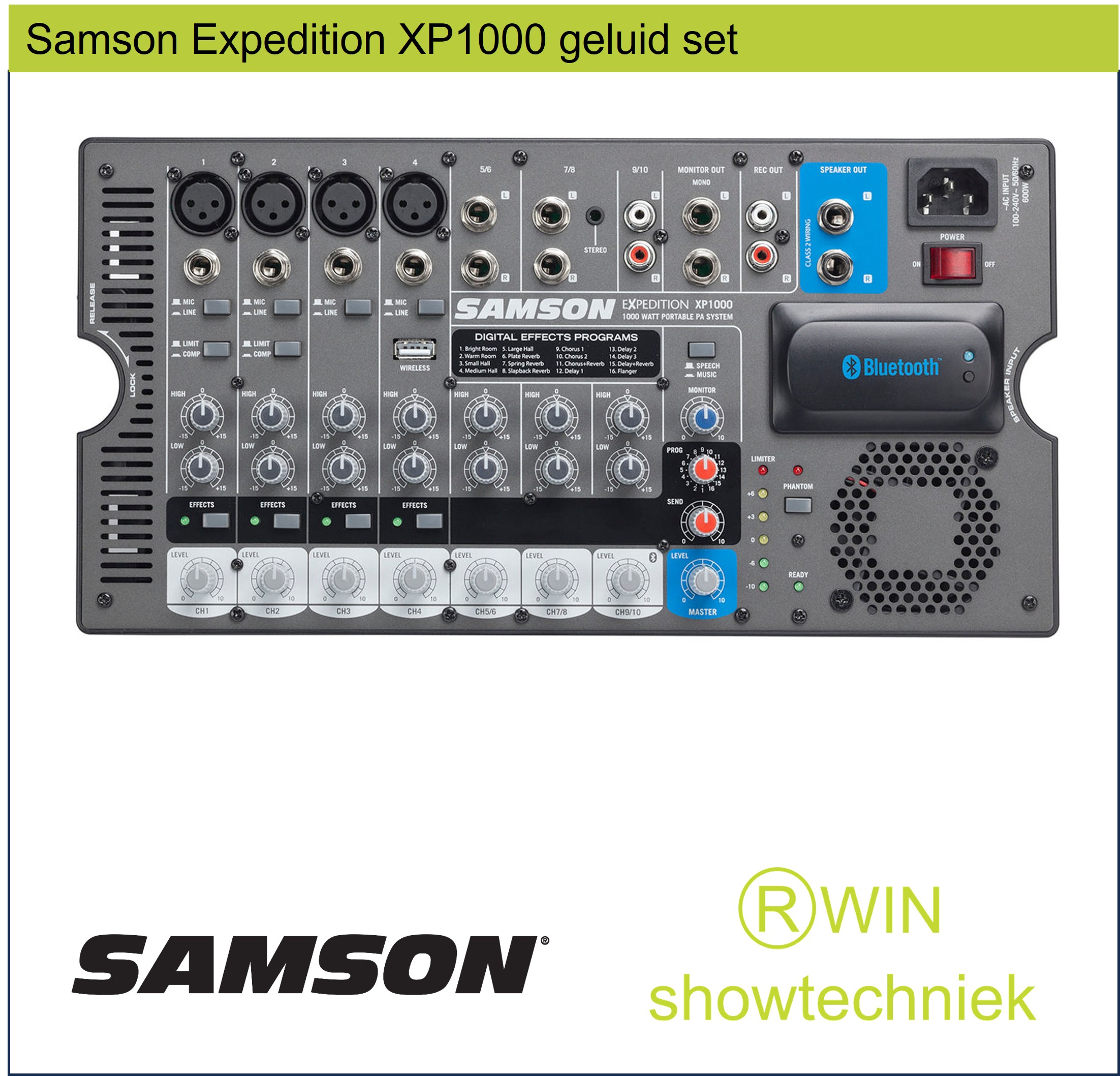 Samson XP1000 geluidset 