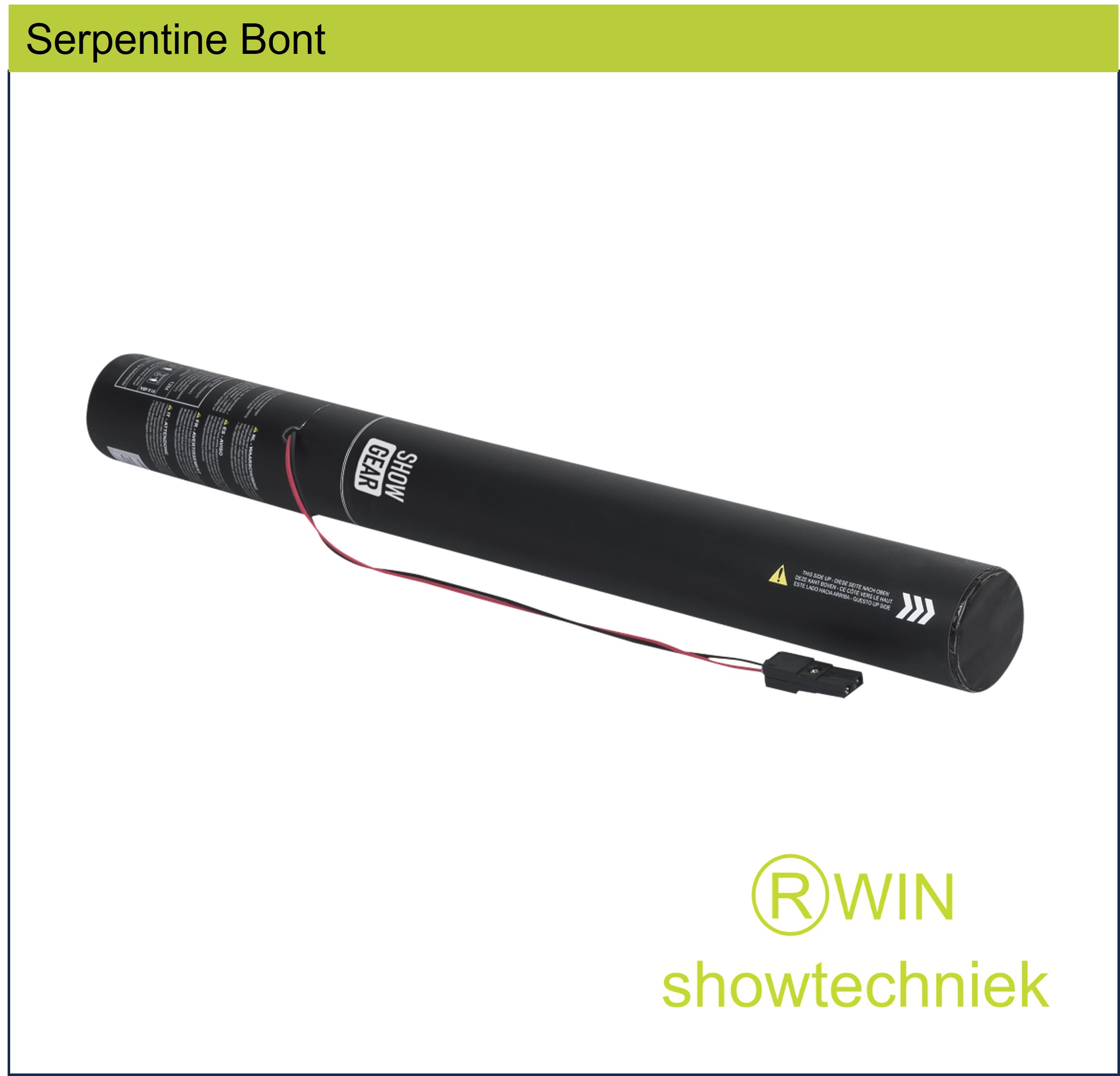 Electric Streamer Cannon 50 cm, meerkleurig 