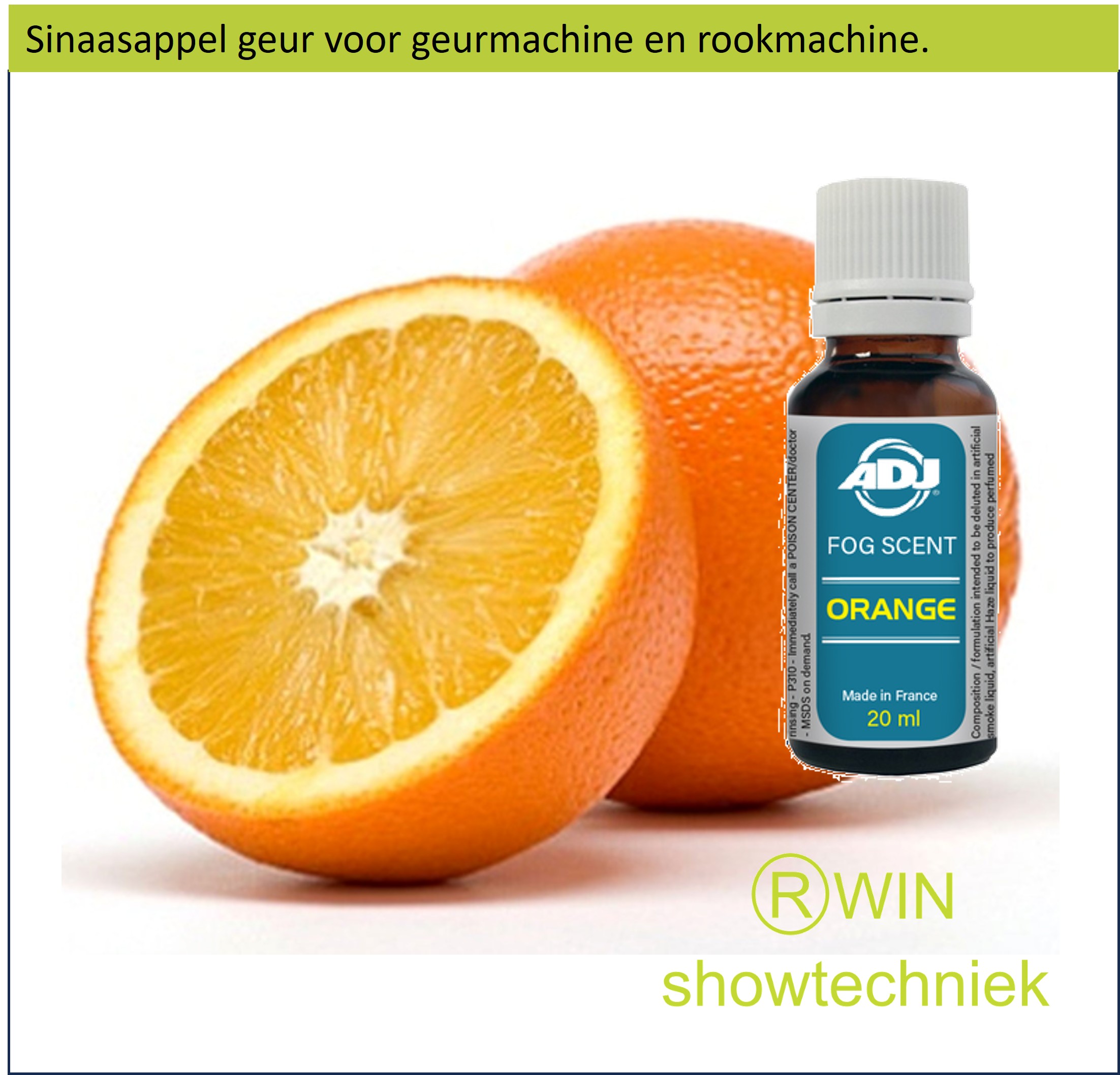 Rookmachine Geur Sinaasappel mengen met 5 liter rookvloeistof.