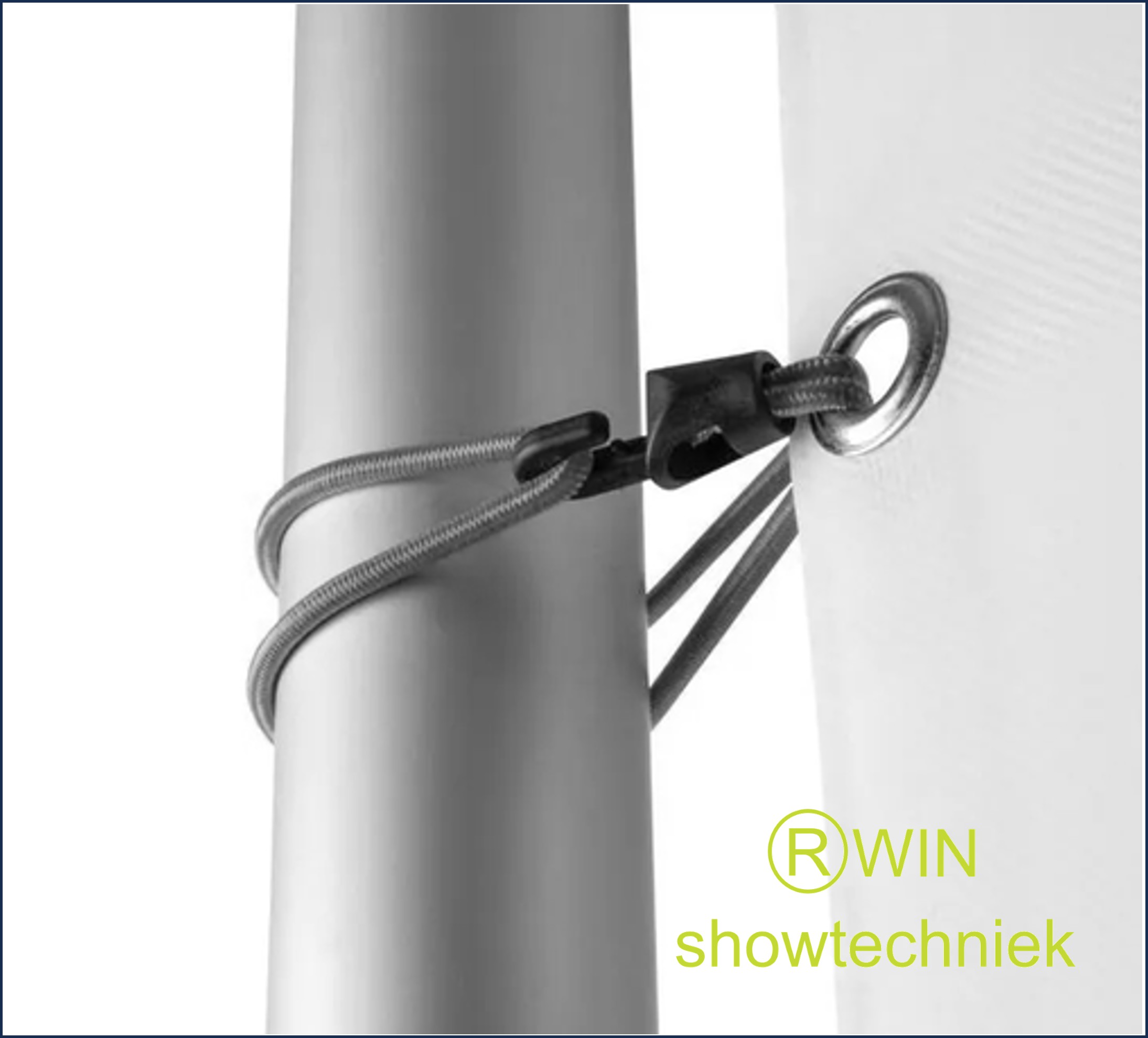 Shock Cord 25 cm Zwart Spanfix doekspanner