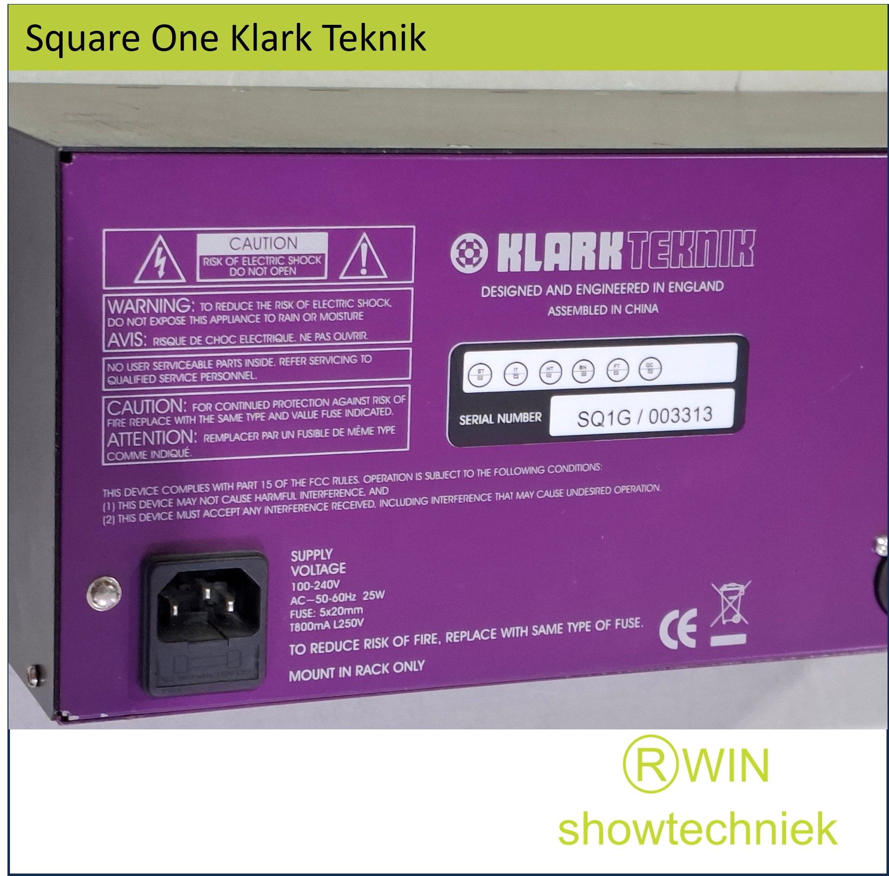 Klark Teknik Square ONE grafische dual-30-bands equalizer occasion