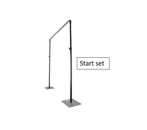Pipe & Drape Startset 120-180 breed - 120cm hoog