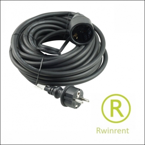 Verlengsnoer neopreen-rubber 3x1,5qmm 230 volt 20 meter IP44 kabelafdichting  Huren 