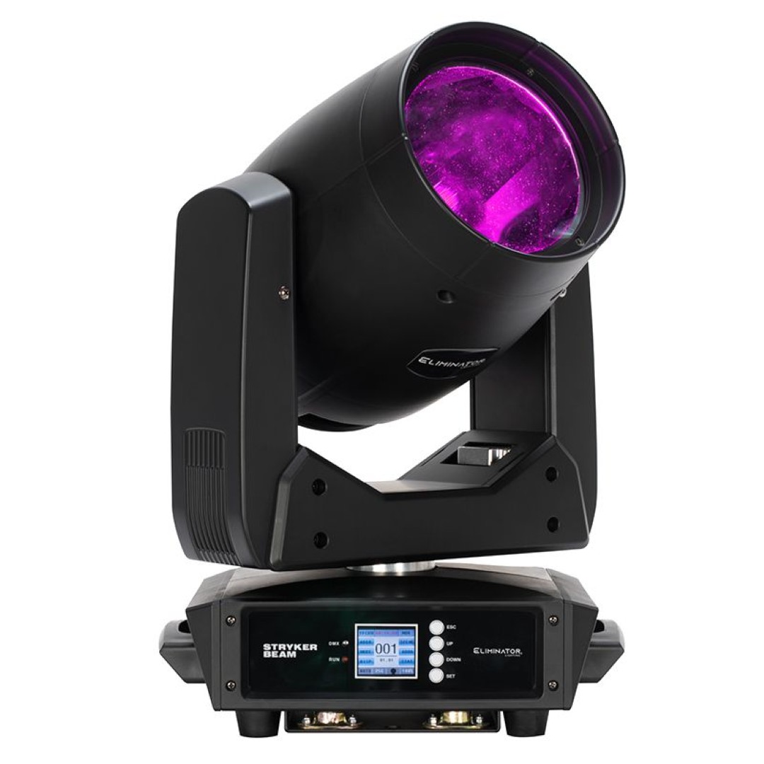 Stryker Beam  Krachtige 100W LED Moving Head Beam met Roterende Prisma's en Frost-Filter