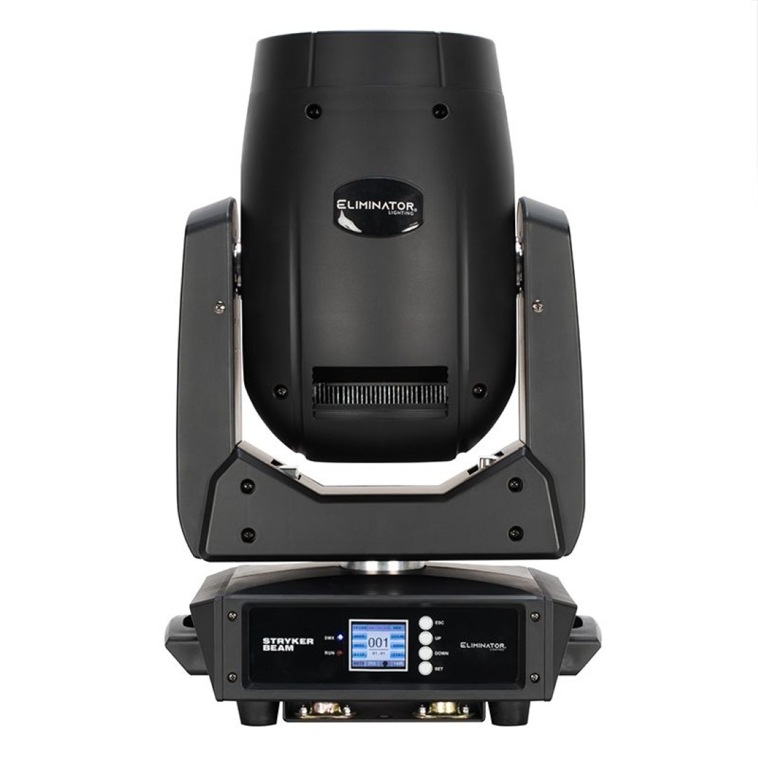 Stryker Beam  Krachtige 100W LED Moving Head Beam met Roterende Prisma's en Frost-Filter