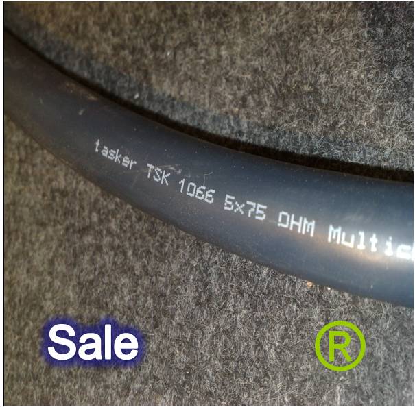 Tasker TSK 1066 5 x 75 Ohm Coax SDI kabel rol van 50 meter
