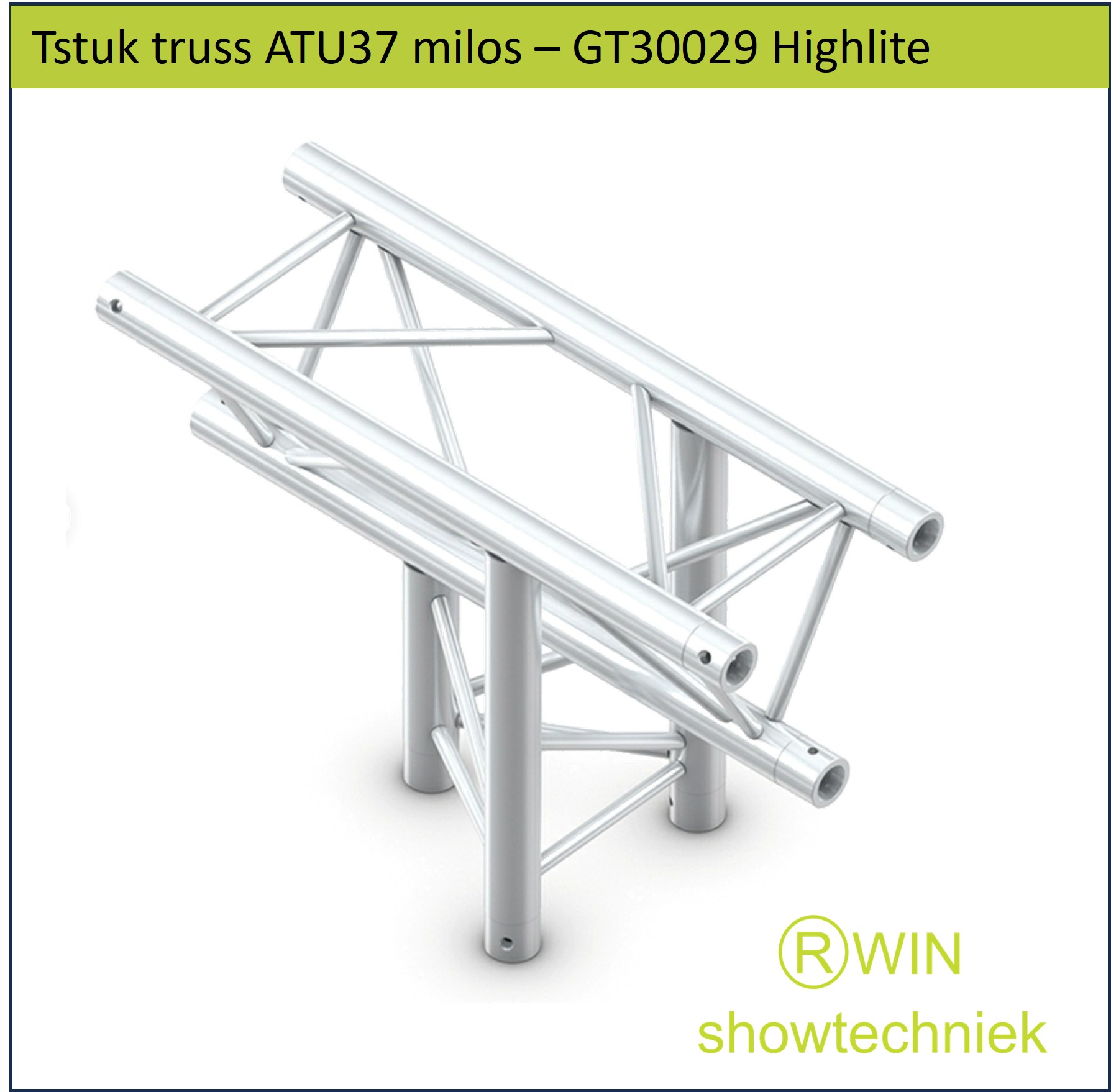 Pro-30 Triangle G Truss - T-Cross up/down - 3-way - 74 cm ATU37 - 90° corner