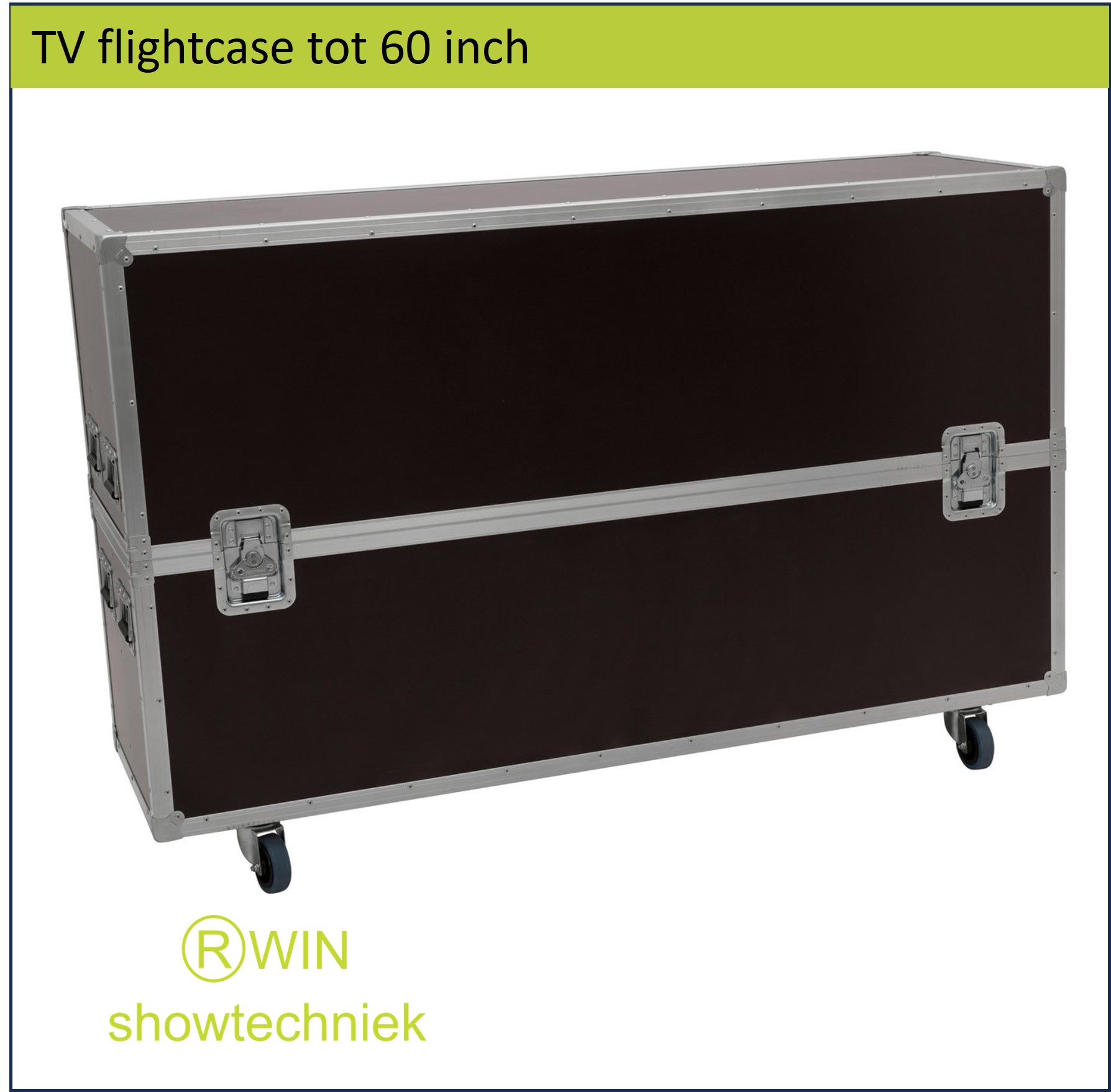 TV flightcase 65inch voor 2stuks op wielen 