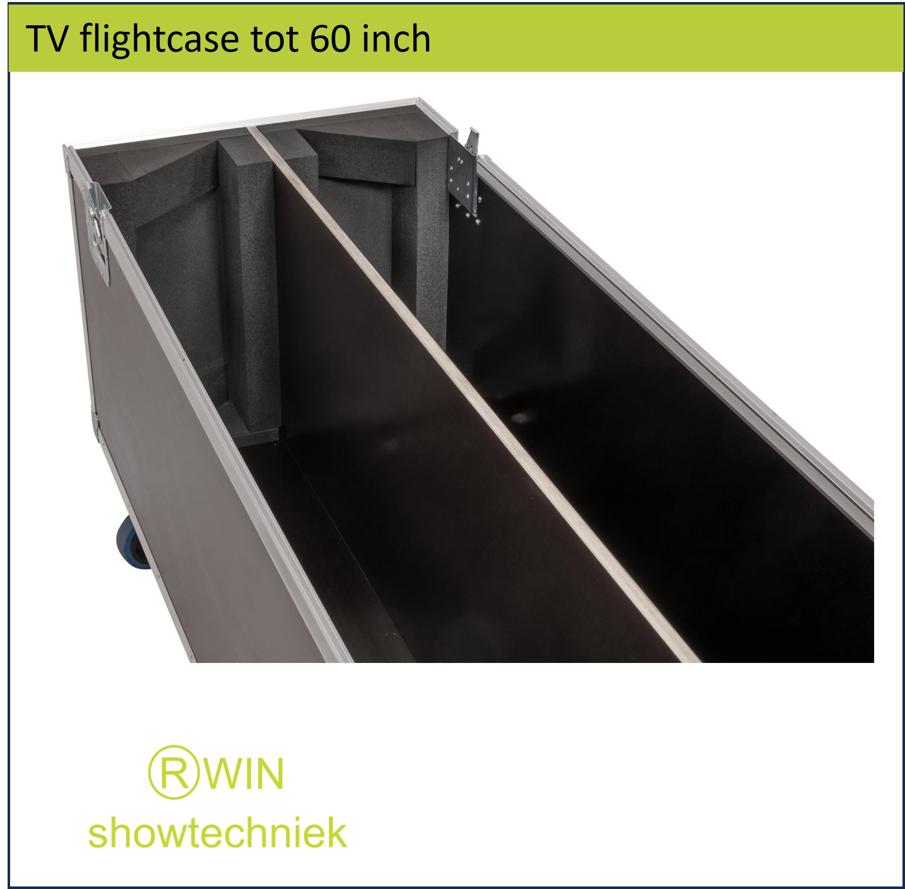 TV flightcase 65inch voor 2stuks op wielen 