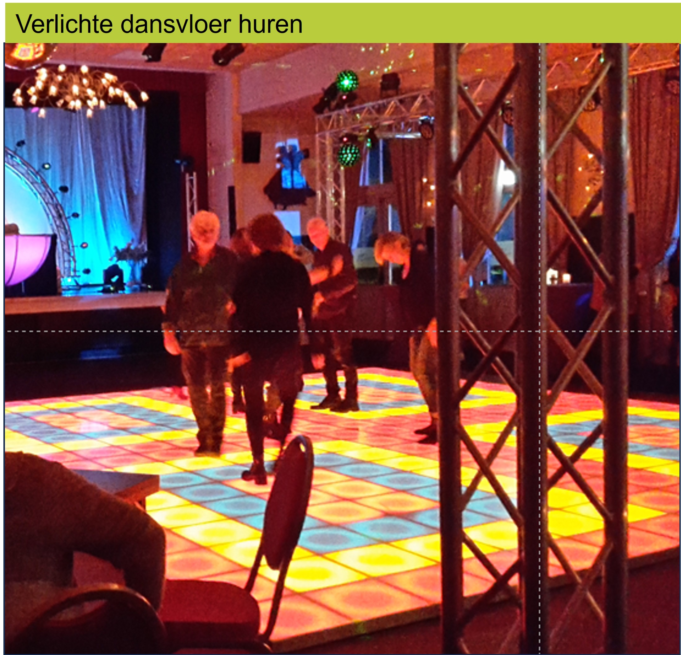 Verlichte dansvloer huren 46 m2