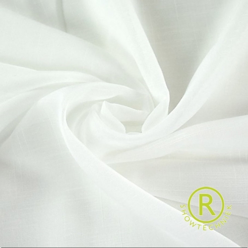Voile 350 x 450 cm hoog met tunnel en loodband verhuur