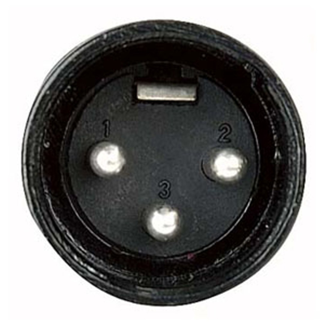 XLR 3P Connector - male - black housing Zwarte einddop