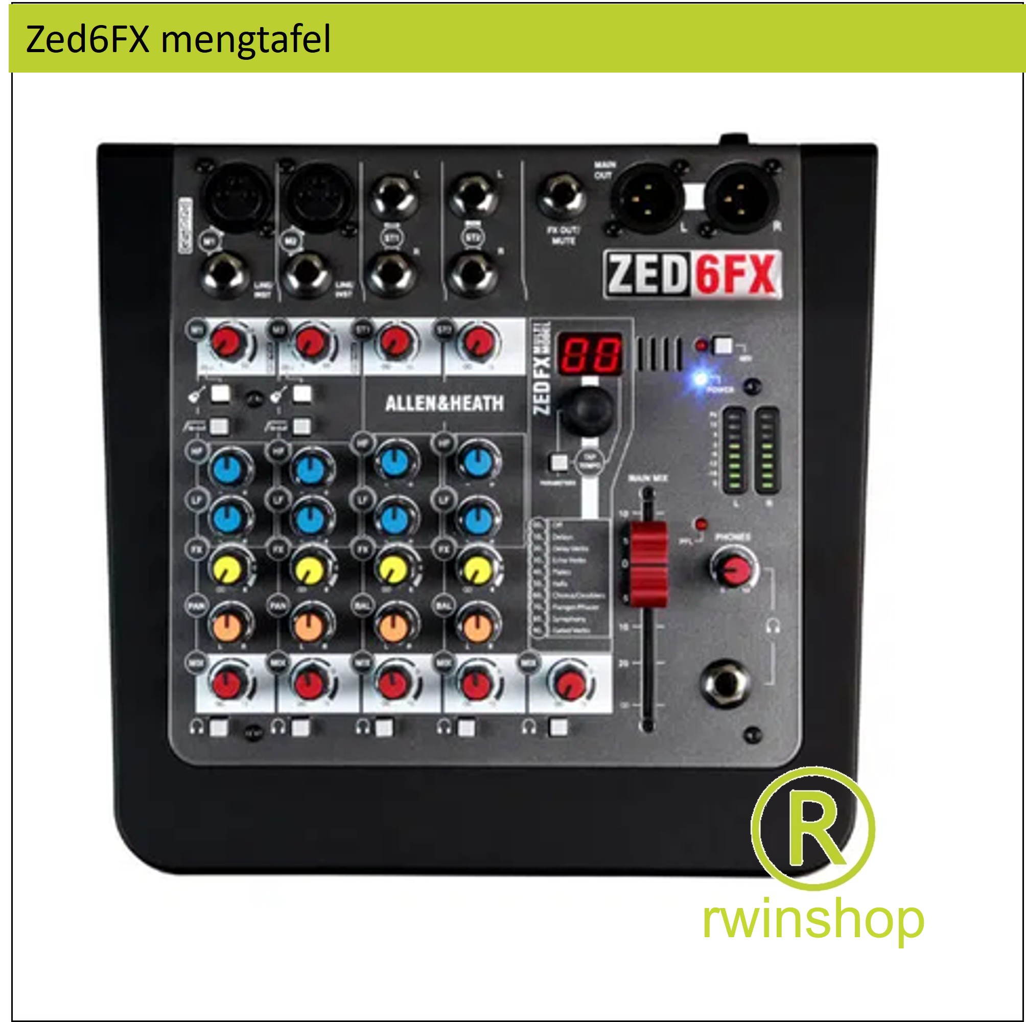 ZED6FX Compacte 6-ingangen analoge mixer - huren